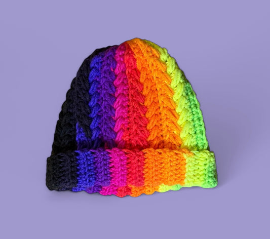 Neon Rainbow Hat